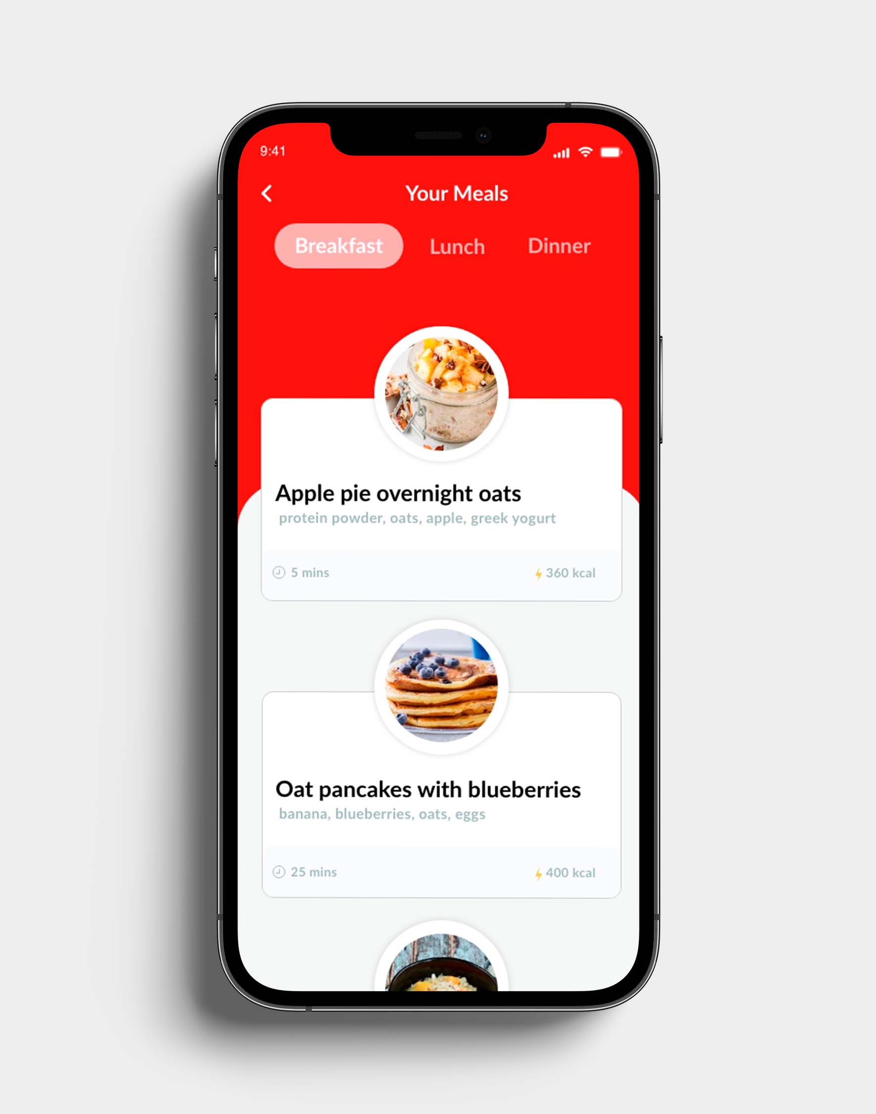 A mockup of the coaching app showcasing the different features.